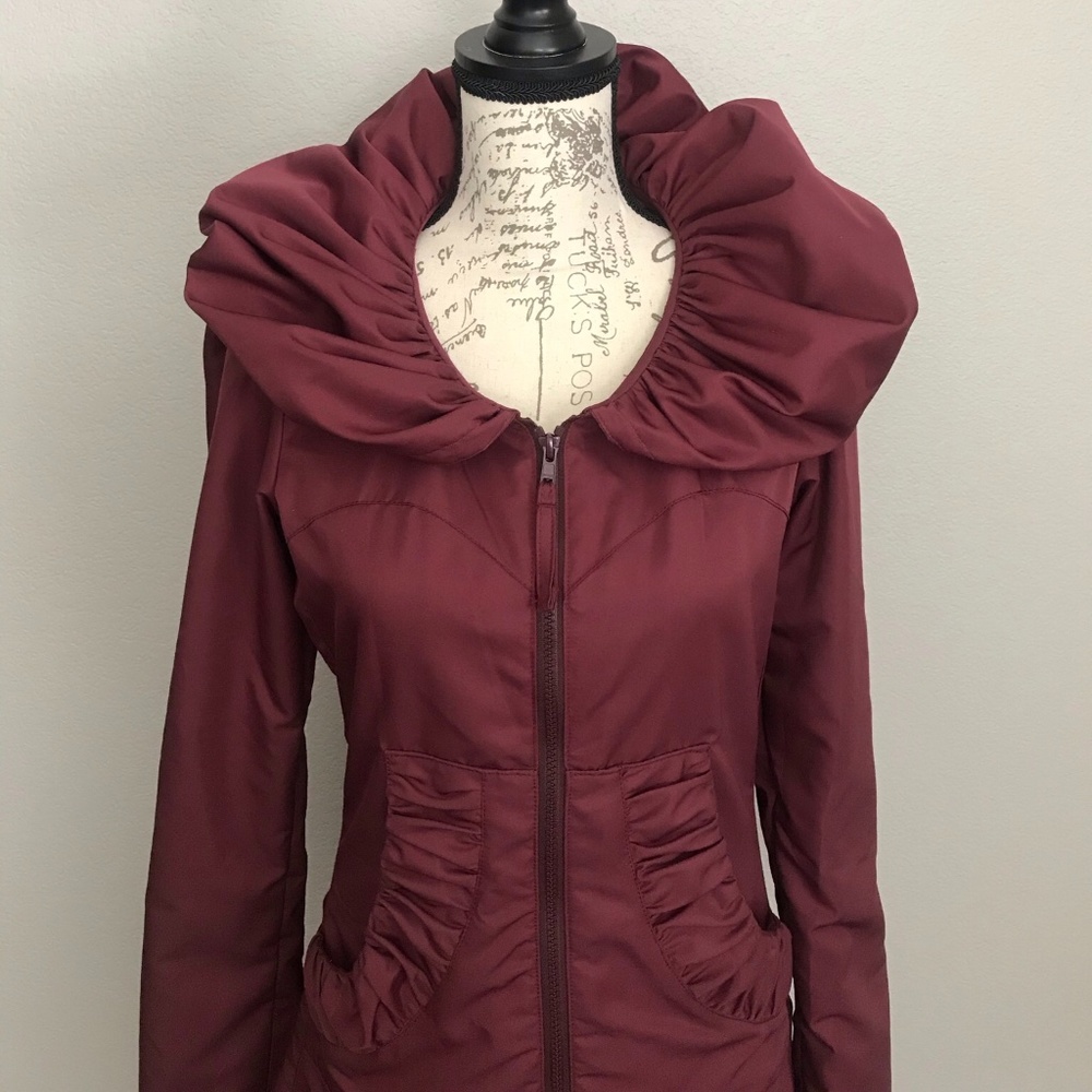 Long Cloak Hoodie in Oxblood